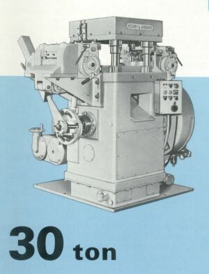 H&W 30-ton single crank underdrive press